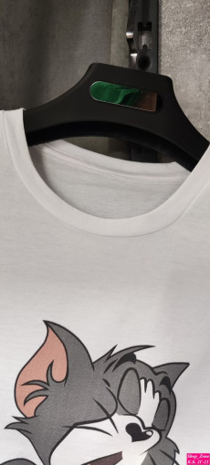 Женская футболка с оригинальным авторским принтом Любимыми персонажами детства Том и Джерри САДОВОД официальный интернет-каталог